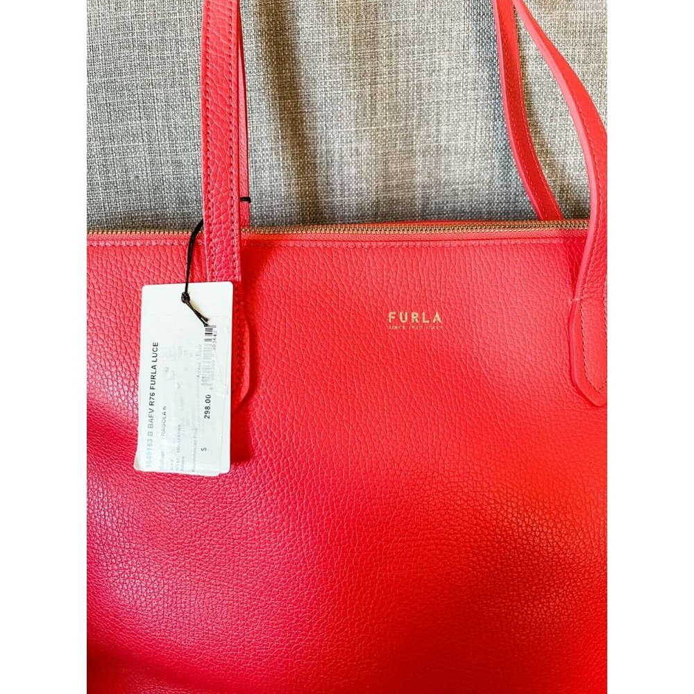NWT Furla Luce Fragola Leather Tote 1049153 B BAFV - Picture 11 of 11